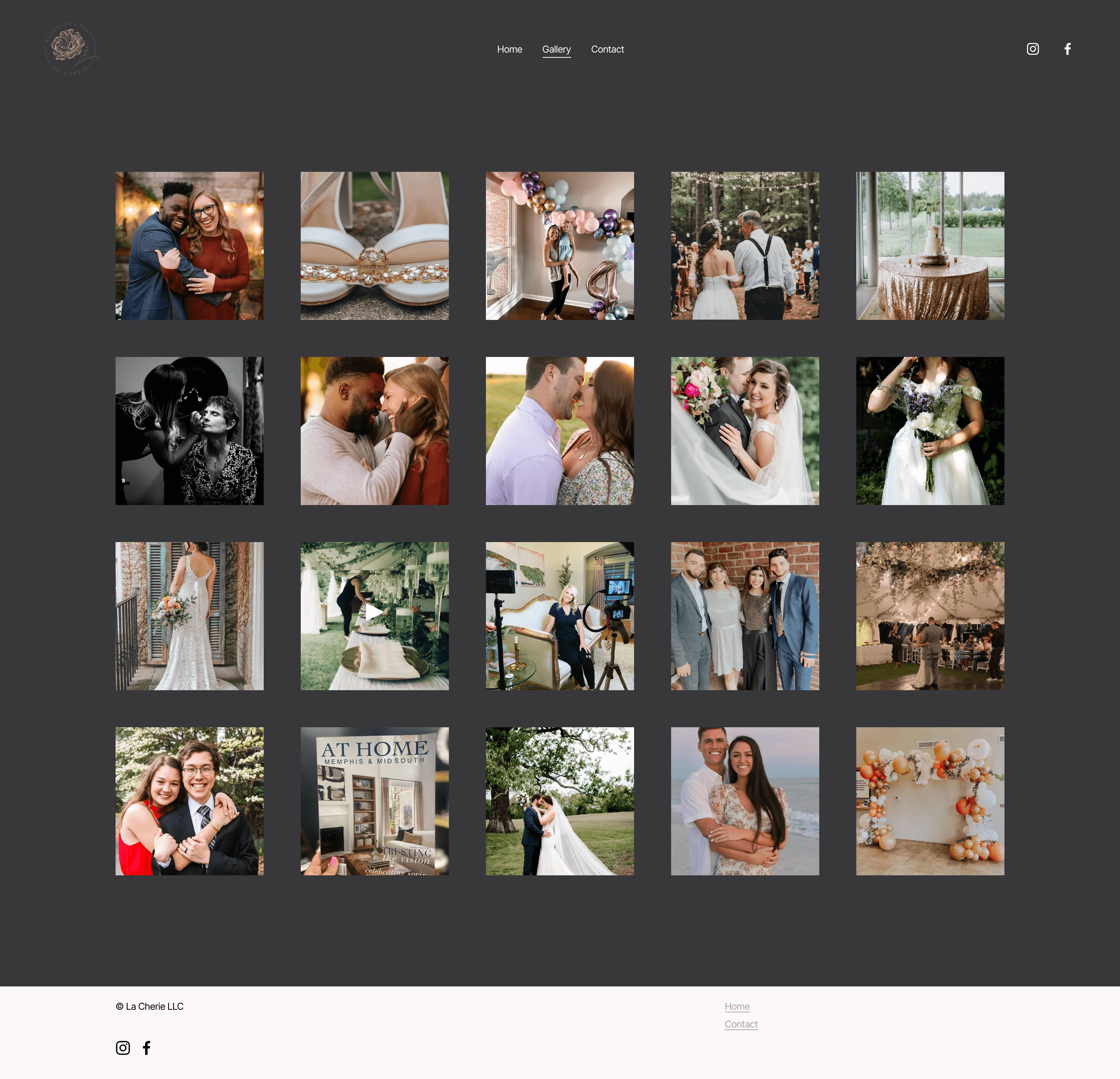 La Chérie Weddings portfolio before the rebuild