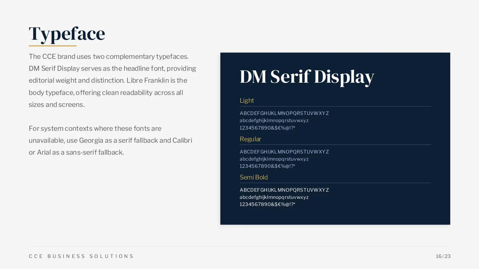 CCE typeface, DM Serif Display
