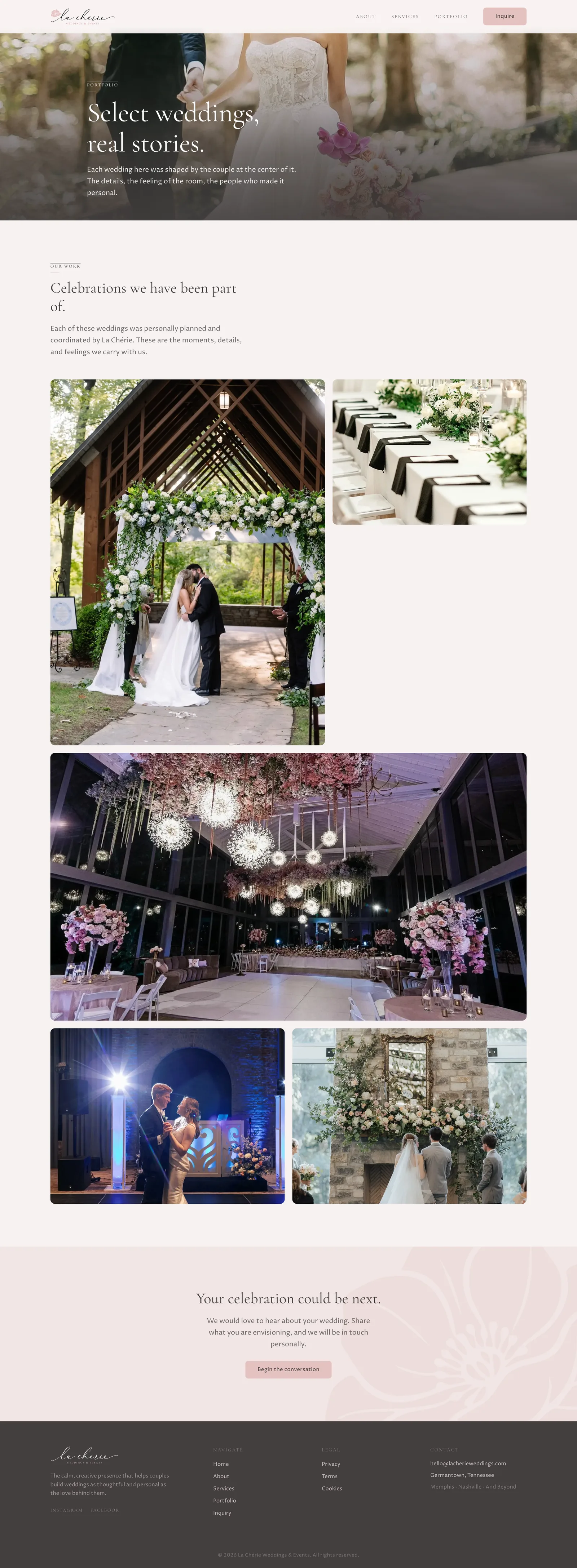 La Chérie portfolio after the rebuild