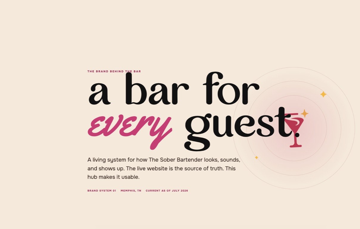 The Sober Bartender living brand hub: a bar for every guest
